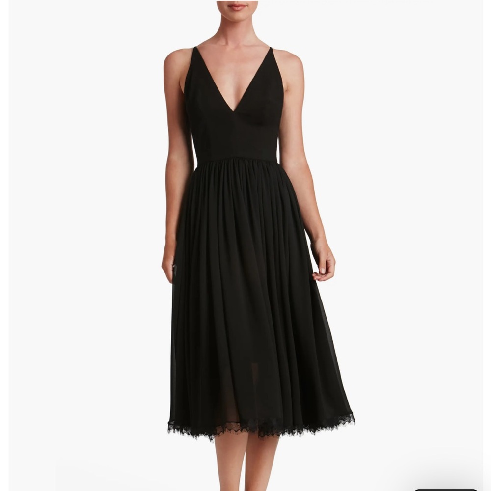 Alicia Midi Dress in Black